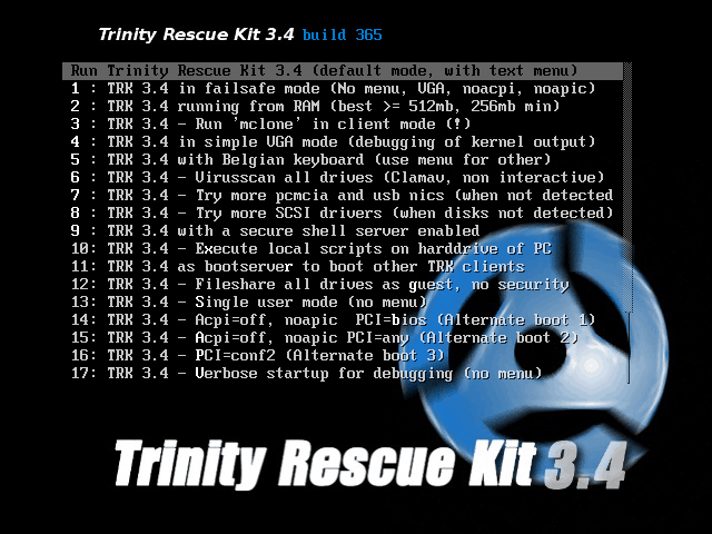 How To Put Trinity Rescue Kit On Usb